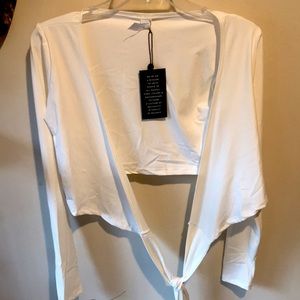 White Dancer Wrap Top